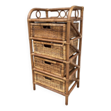 Vintage rattan chiffonier
