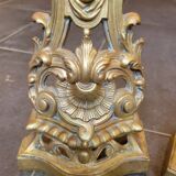 Chenets en bronze doré, XIXe siècle