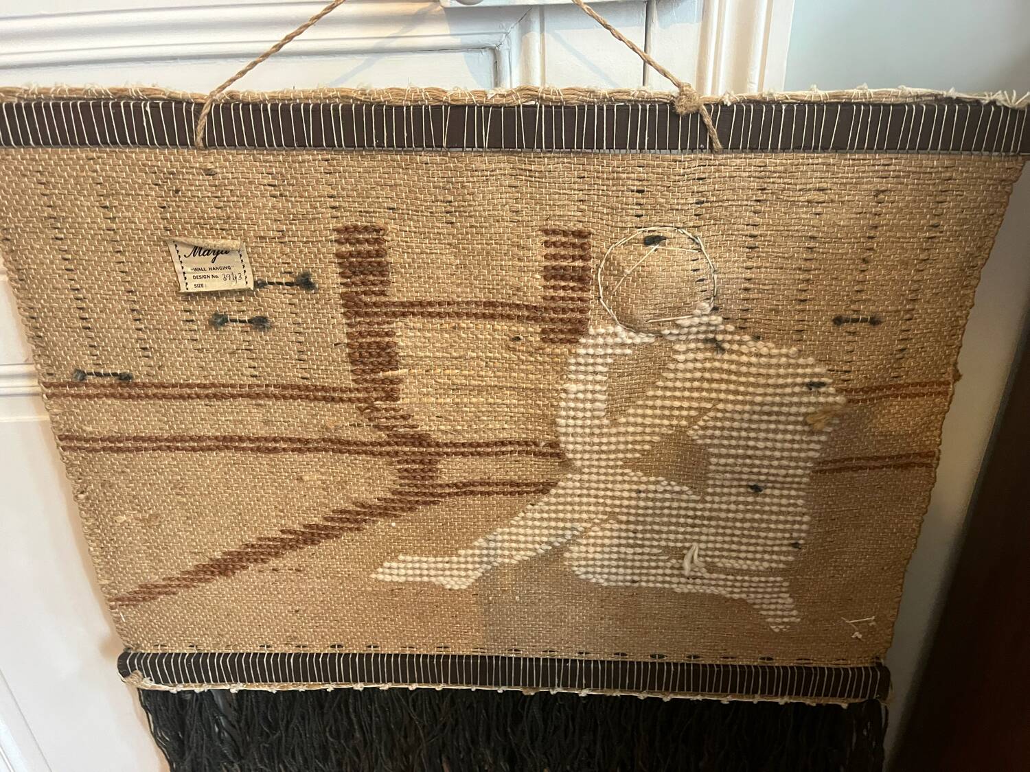Vintage straw wool wall hanging tapestry