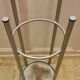 Old industrial iron stool repainted metallic gray in perfect condition
