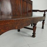 18th century Georgian oak settle bench – dated circa 1790