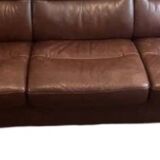 Vintage modular leather sofa
