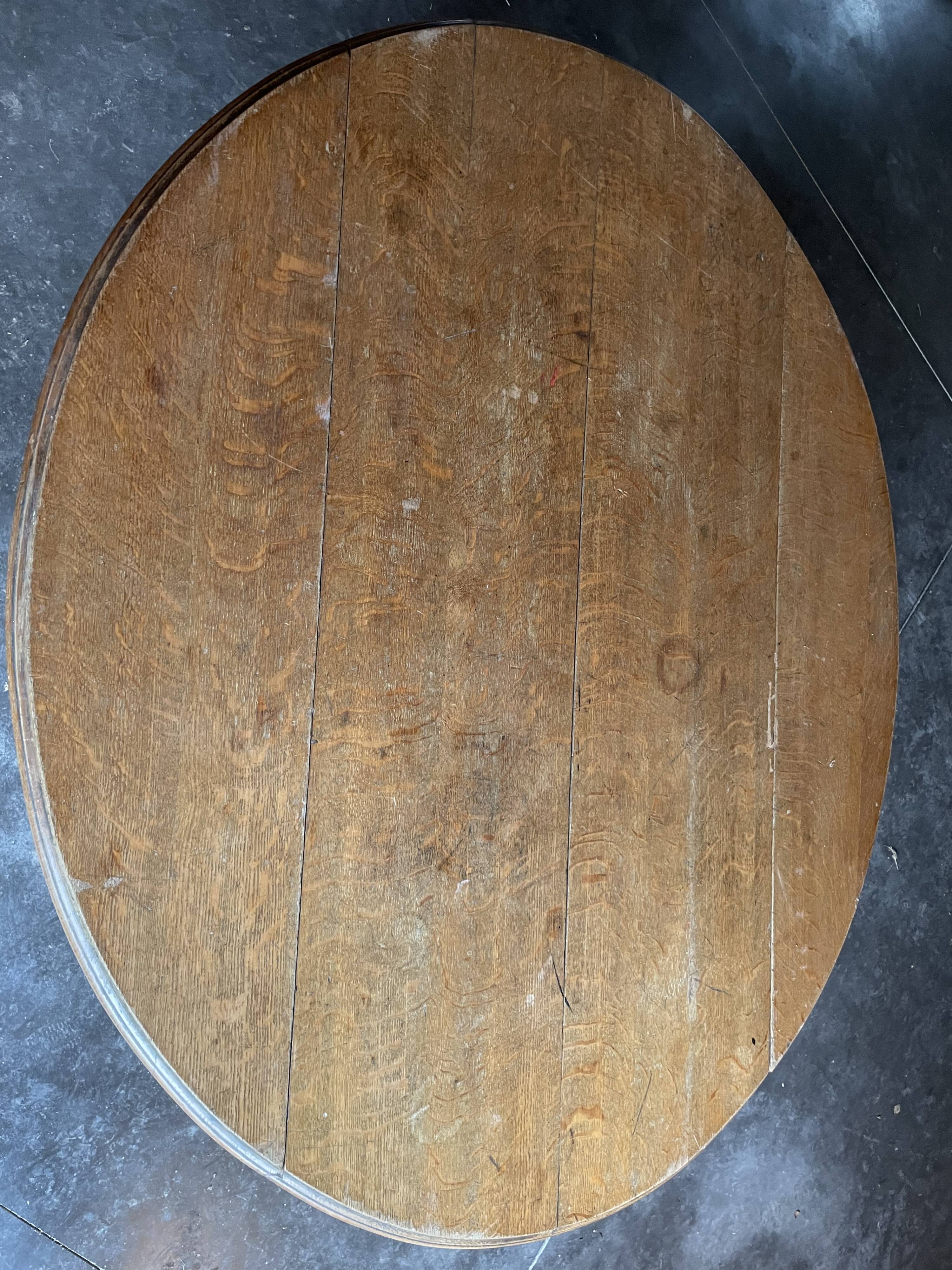 Old wooden table with folding flaps