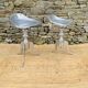 Paire de tabourets en aluminium