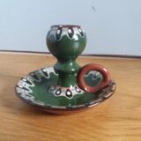 Trojan glazed ceramic cellar rat candle holder Bulgaria
