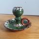 Trojan glazed ceramic cellar rat candle holder Bulgaria
