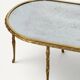Maison Baguès coffee table in gilded bronze and aged mirror – 1950s