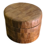 Leather pouf