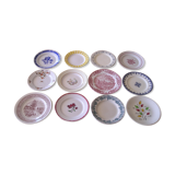 Set of 12 different flat plates