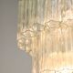 Large Mid-century Italian Glass Cascade Chandelier