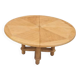 Large vintage Victorine table in light oak, Guillerme et Chambron