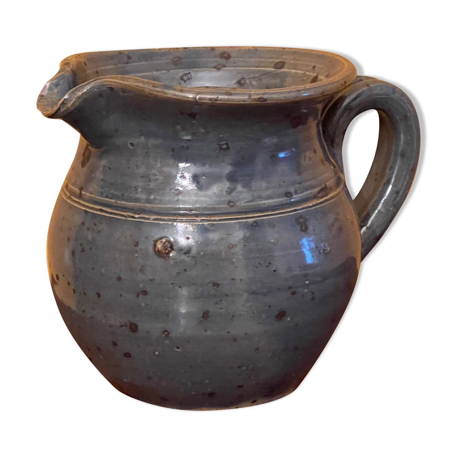 Artisanal pitcher in blue sandstone