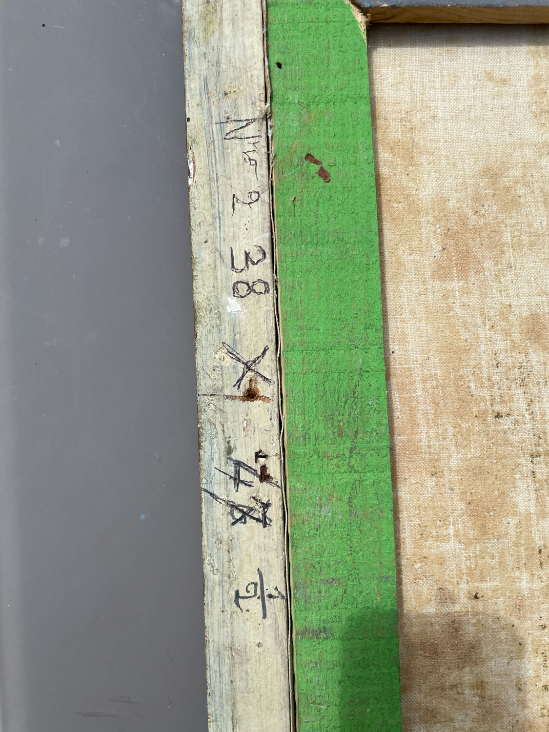 Table painting old landscape Saint Cloud expressionist