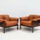 Ensemble de fauteuils MP-13 de Percival Lafer en cuir cognac