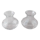 Pair of small antique vases, Touraine model, in Saint Louis crystal