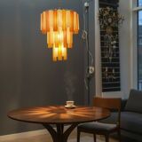 Large Multicolored Murano Glass Tube Chandelier, 1980s