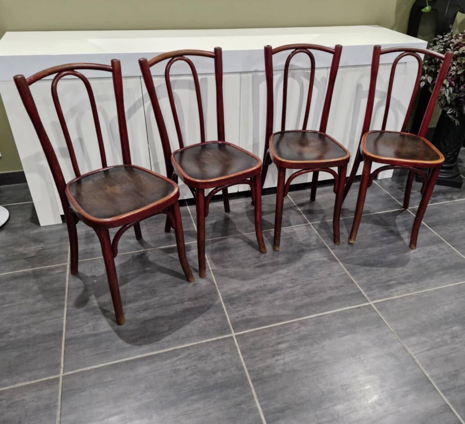 Suite de 4 chaises de bistrot Thonet, années 1930