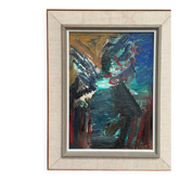 Original Mid Century Swedish Oil On Panel – “Abstract Motif” By Ragnar Godin – 68 Vintage & Framed