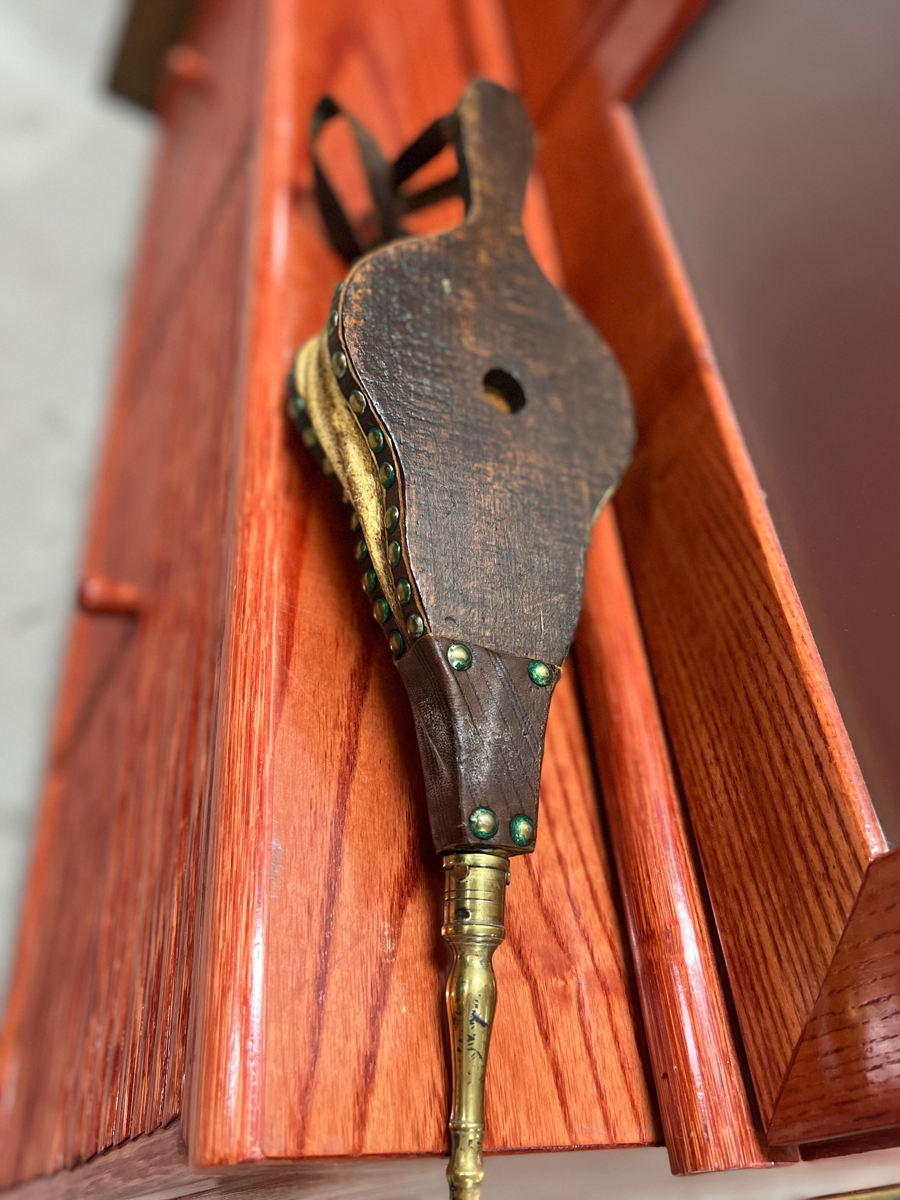 Vintage brass fireplace servant