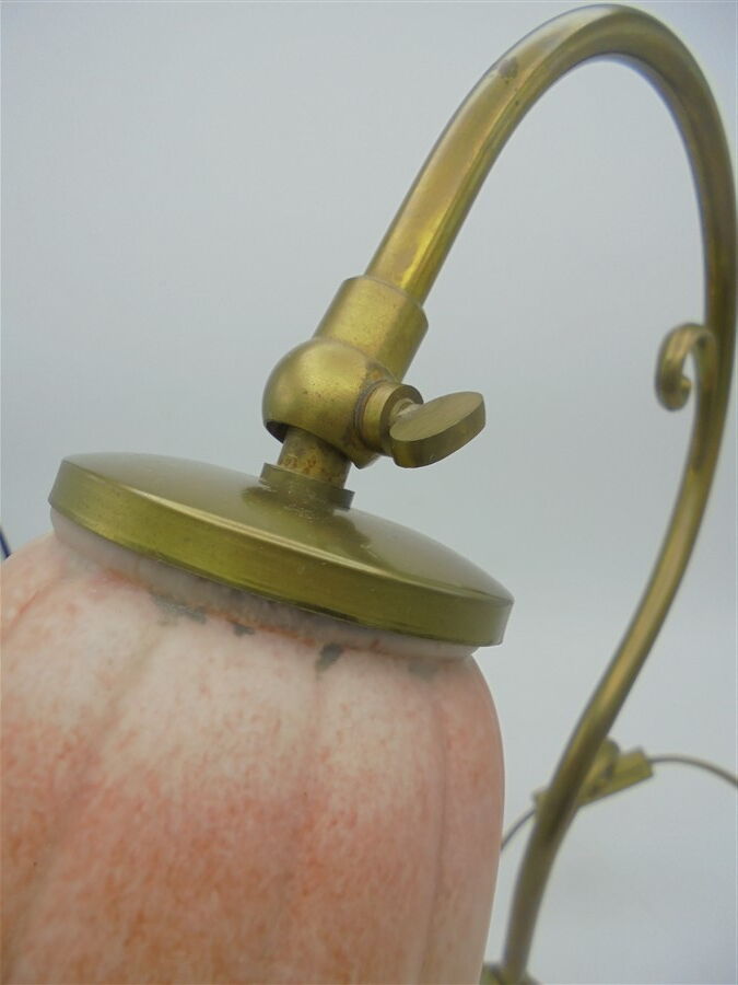Duo of brass lamps