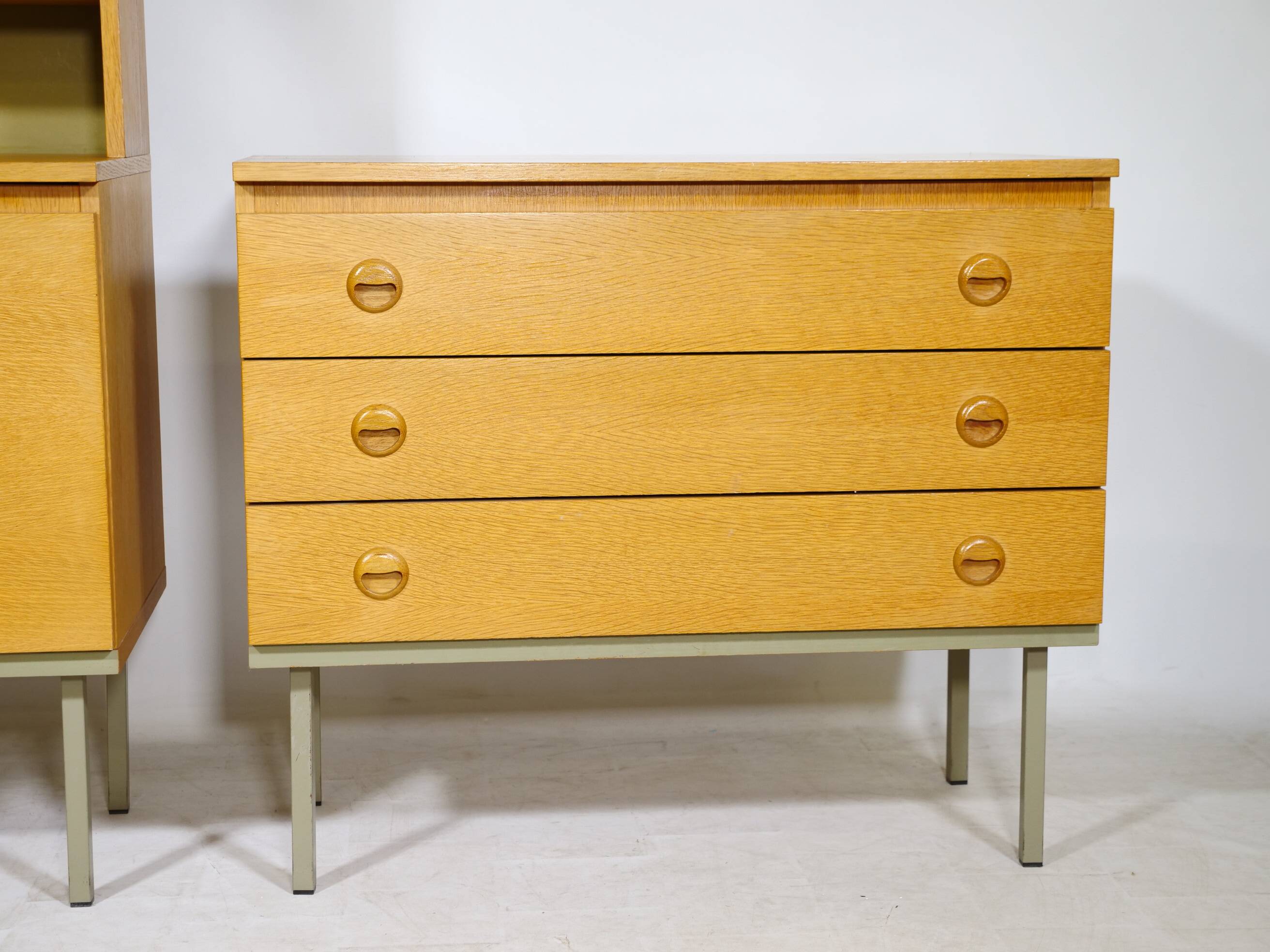 Modular Oak Shelving and Sideboard Set, 1960s