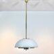 Glashütte Limburg Mushroom Pendant Light in Opal Glass and Brass