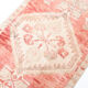 Faded red and beige vintage runner rug 322x85cm