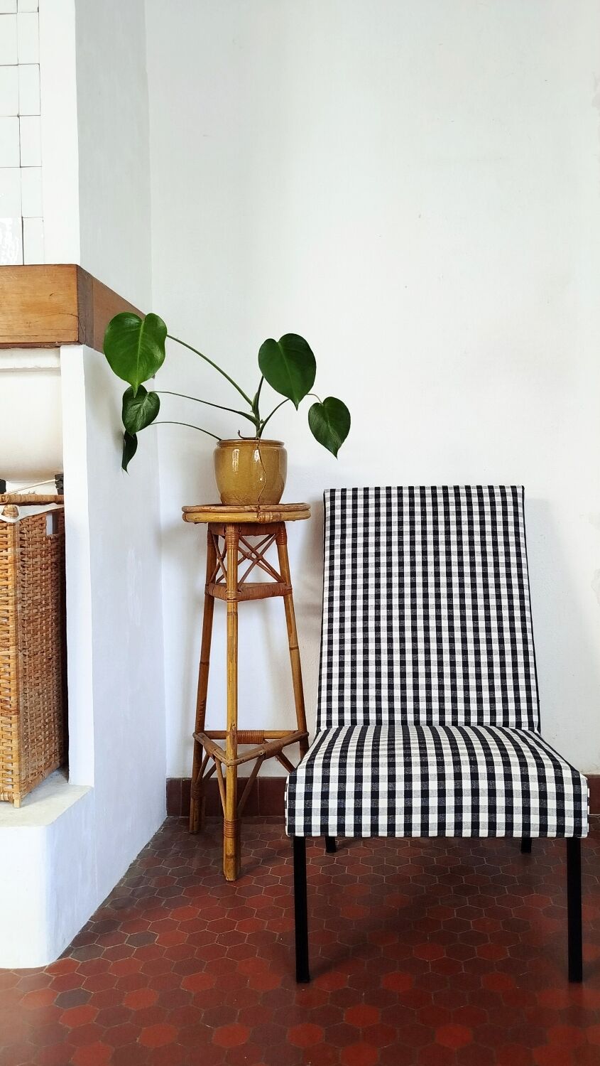 Vintage gingham armchair