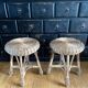 Pair of vintage bamboo stools