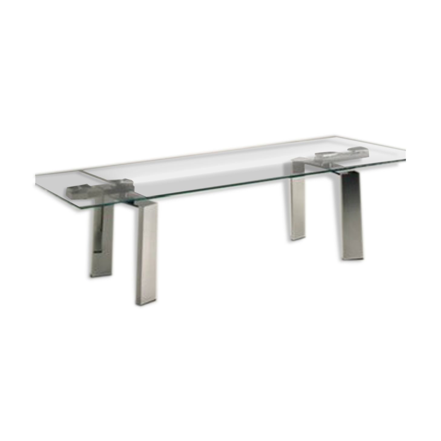 Table Daytona transparent glass 2 extension cords brand Cattelan L240xH75xP90