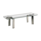 Table Daytona transparent glass 2 extension cords brand Cattelan L240xH75xP90
