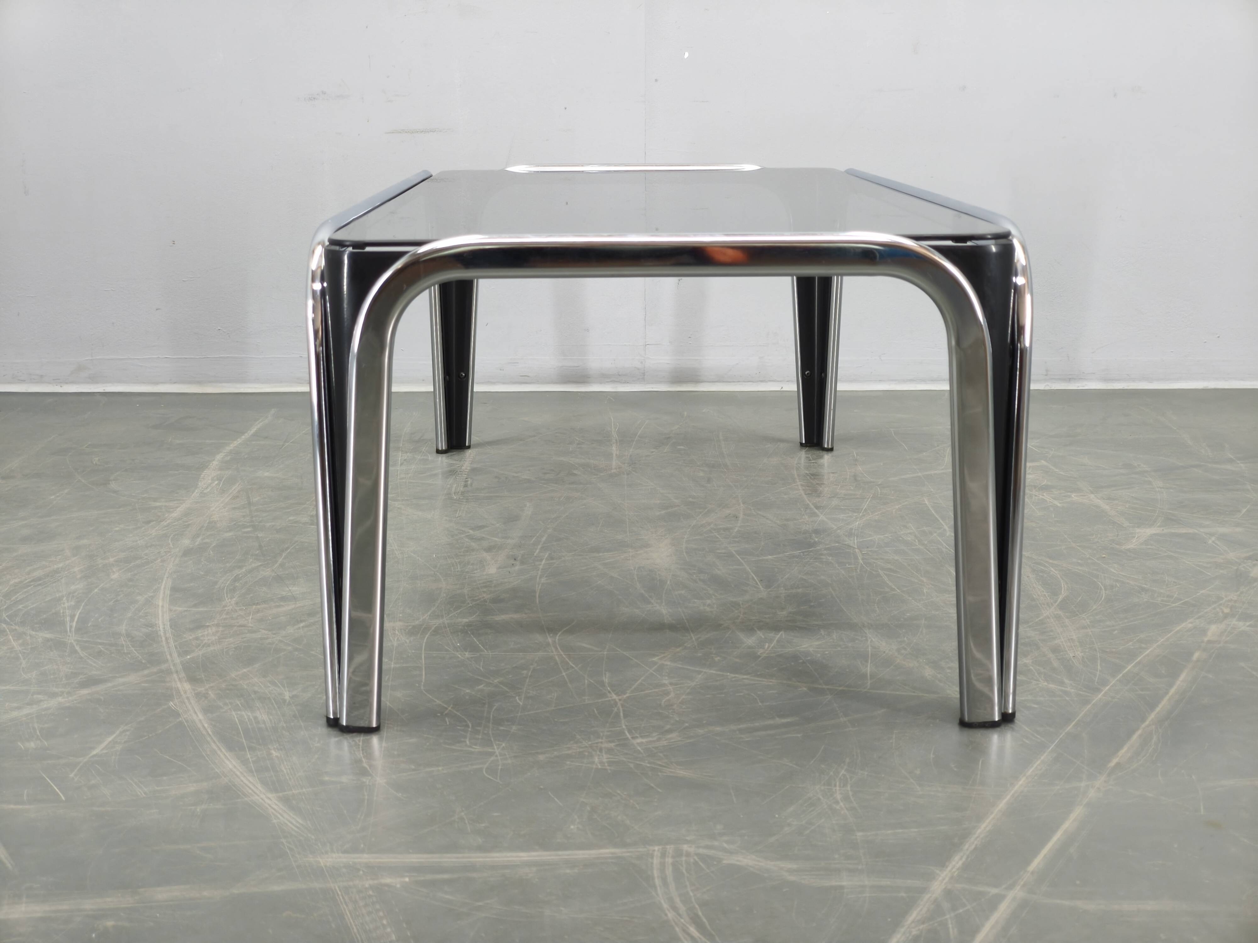 Mid-century modern coffee table produced in Italy during the 1970s.