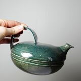 Glazed stoneware jug/pourer/watering can, vintage La Borne craftsmanship.