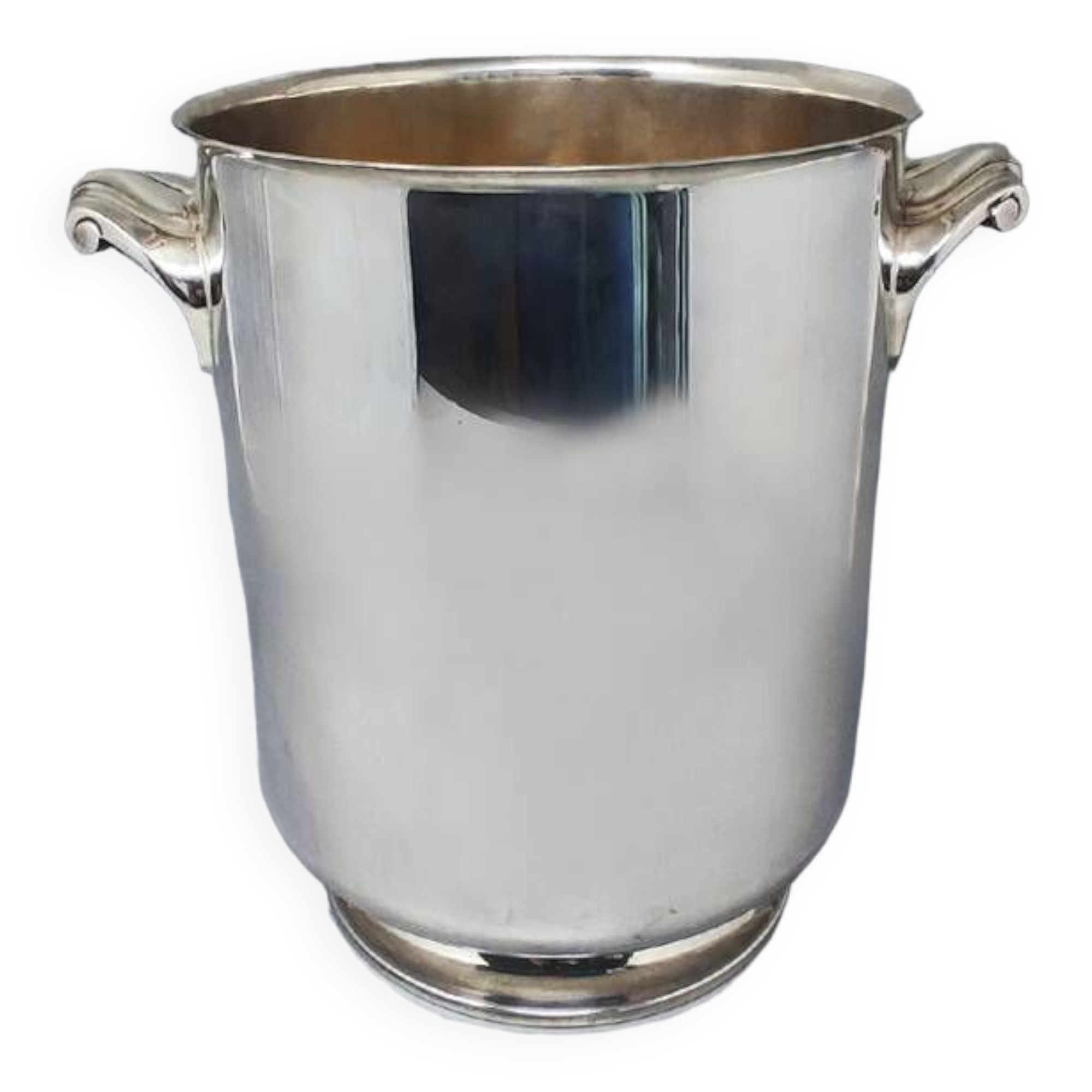 1950s Gorgeous Ice Bucket byChristofle in Silver Plated. Made in France
