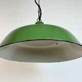 Industrial Green Enamel Factory Pendant Lamp, 1960s