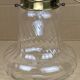 Midcentury Art Deco style swirl brass and glass mushroom table lamp