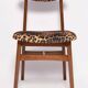 Mid-century leopard velvet chair, walnut wood, Rajmund Halas, Poland, 1960s