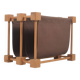 Double magazine holder in wood with linen, 1960s
