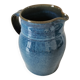 Blue glazed stoneware jug