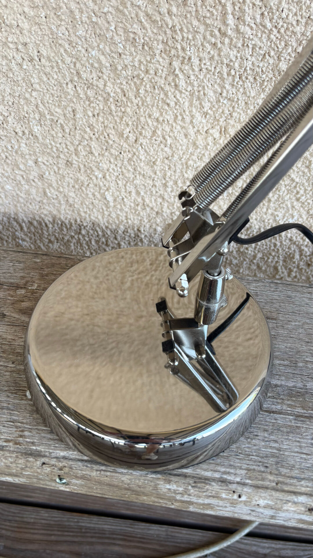 Lampe de bureau acier nickelé
