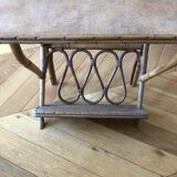 Rattan side table