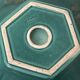 CAB Art Ceramics of Bordeaux - Large green art-deco centerpiece