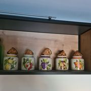 Pots sandstone decoration fruits