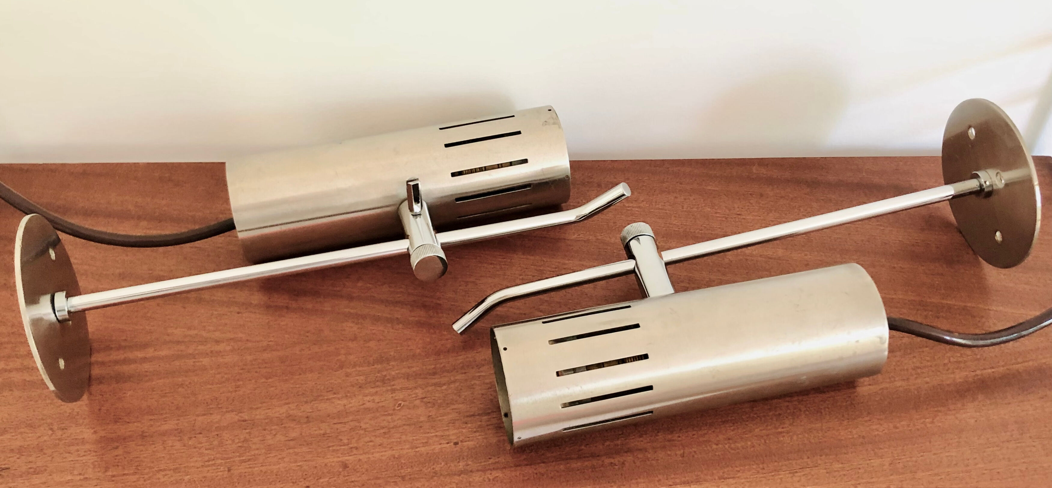 Pair of adjustable wall lamps model A5 by Alain Richard for Pierre Disderot, France 60s