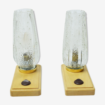 Pair of bedside lamps, 1970s