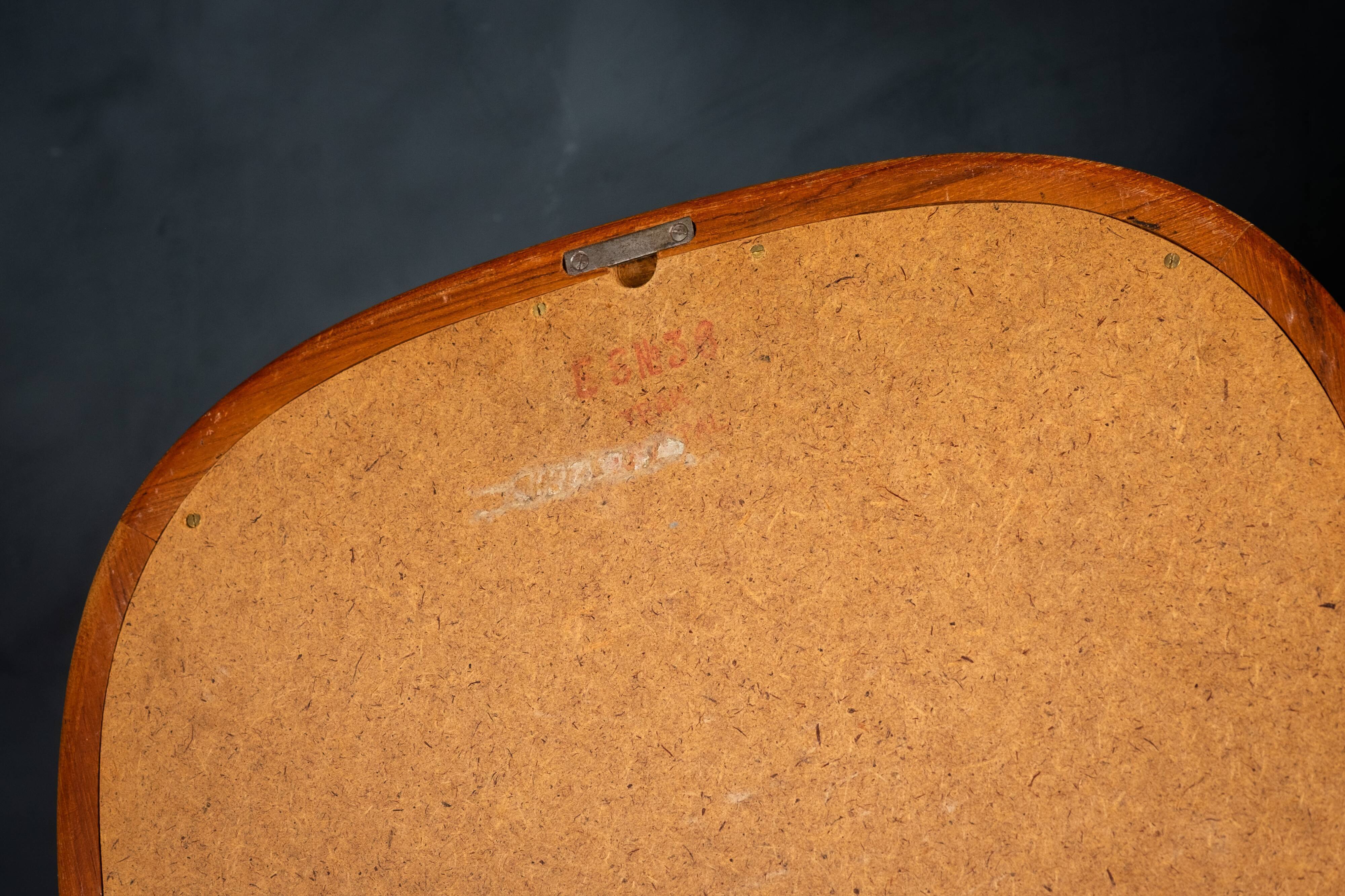 Danish mirror with frame in teak, 1960s