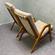Pair of armchairs by Jan Vaněk, 1940s, fully restored, Czechoslovakia