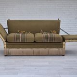 1960s, Danish velour 2 seater drop arm sofa, wool, original condition.