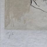 JANSEM Jean lithograph Nude from the Back to the Rose circa 1970