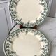 lot of 5 flat plates Terre de Fer Digoin Sarreguemines model "Suzanne" late nineteenth